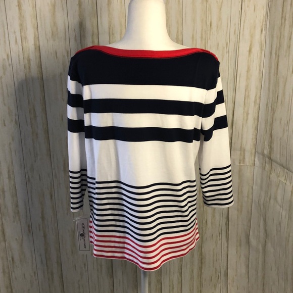 Alfred Dunner anchor women’s stripe top size PM - Picture 8 of 12